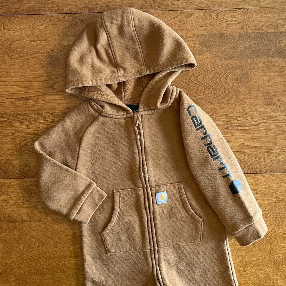 Carhartt tan coverall romper 18m - Picture 5 of 9